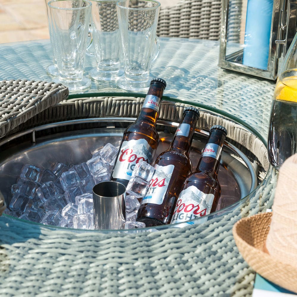 Oxford 6 Seat Round Bar Set with Ice Bucket - Vookoo Lifestyle