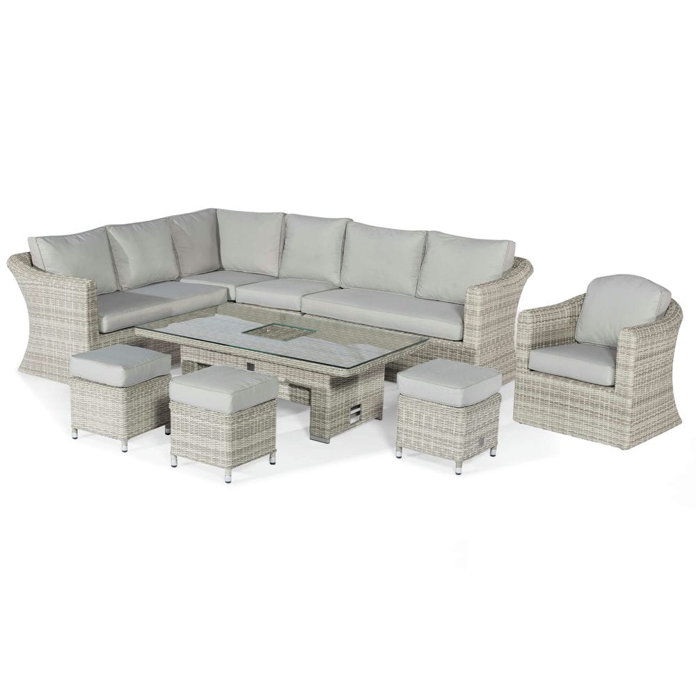 Oxford Deluxe Corner Dining Set with Rising Table and Armchair - Vookoo Lifestyle