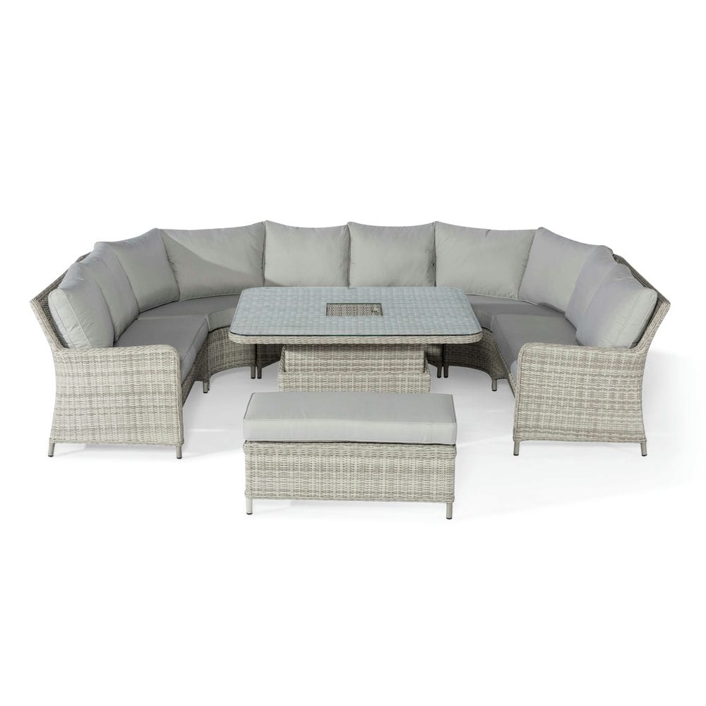 Oxford Royal U Shaped Sofa Set with Rising Table - Vookoo Lifestyle
