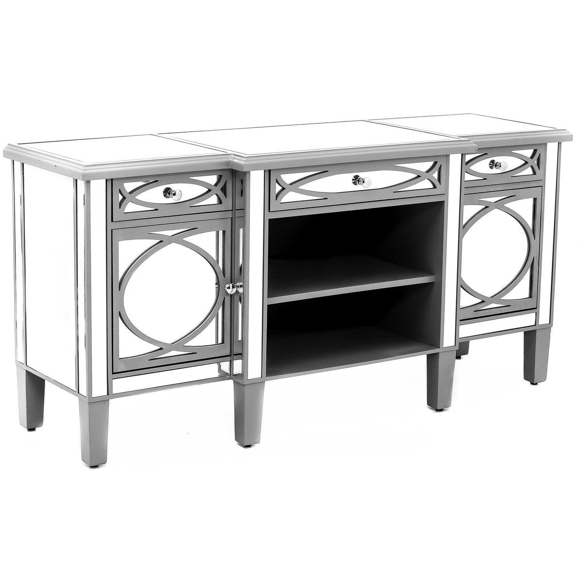 Paloma Collection Mirrored Media Unit - Vookoo Lifestyle