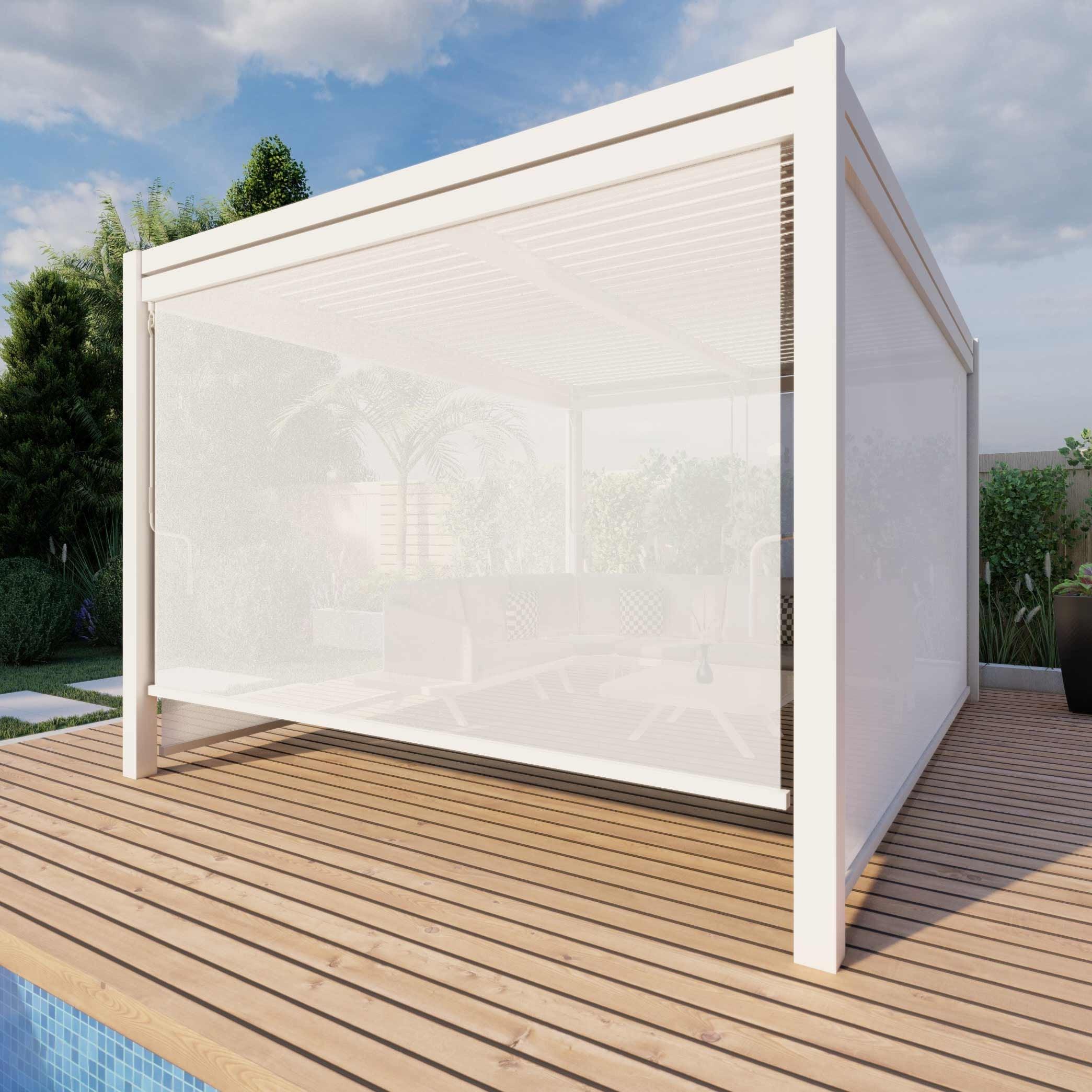 Pergola Aluminium Square 30x30 with 4 Drop Sides - Vookoo Lifestyle