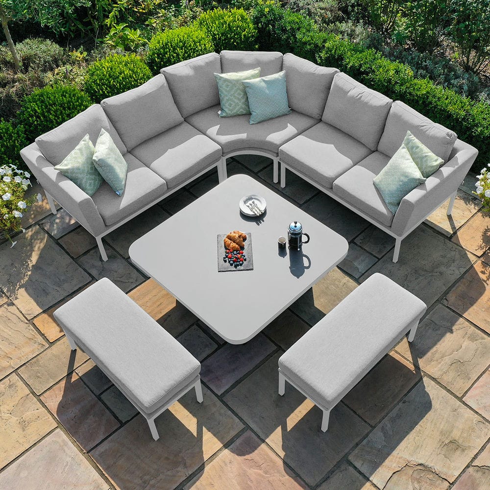 Pulse Deluxe Square Corner Dining Set with Rising Table - Vookoo Lifestyle