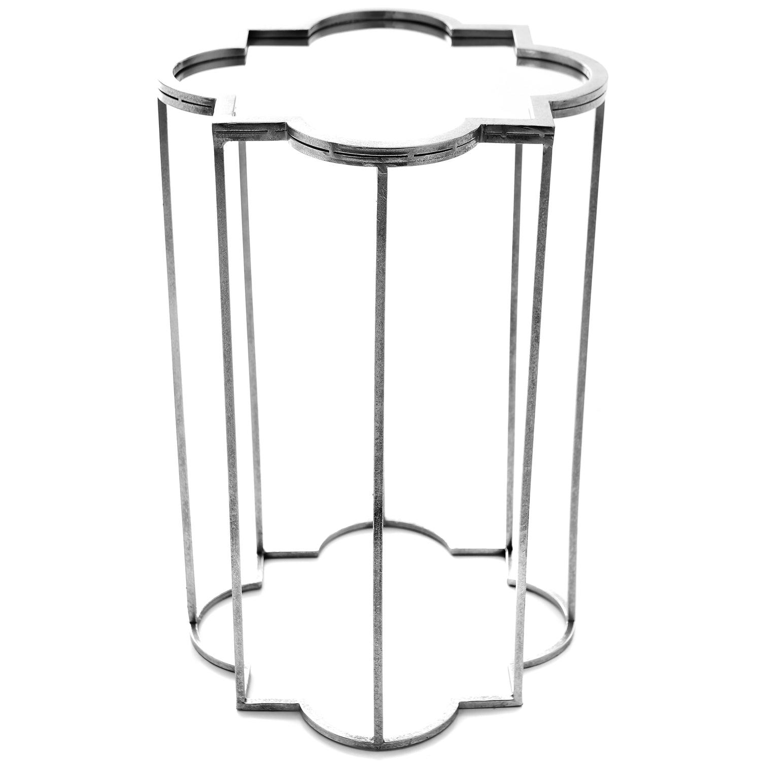 Quarter Foil Mirrored Set Of Two Side Tables - Vookoo Lifestyle