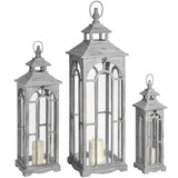Set Of Three Wooden Lanterns With Archway Design - Vookoo Lifestyle