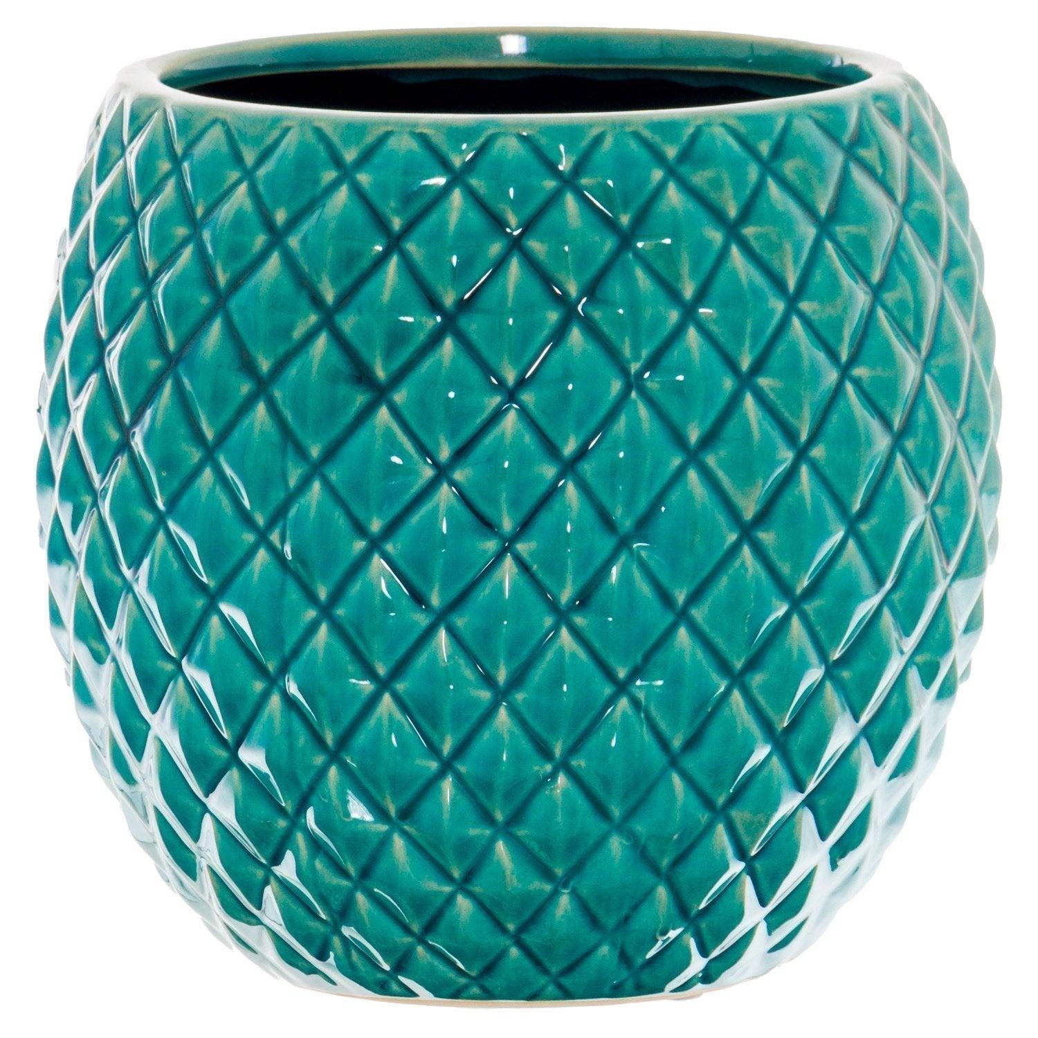 Seville Collection Teal diamond Planter - Vookoo Lifestyle