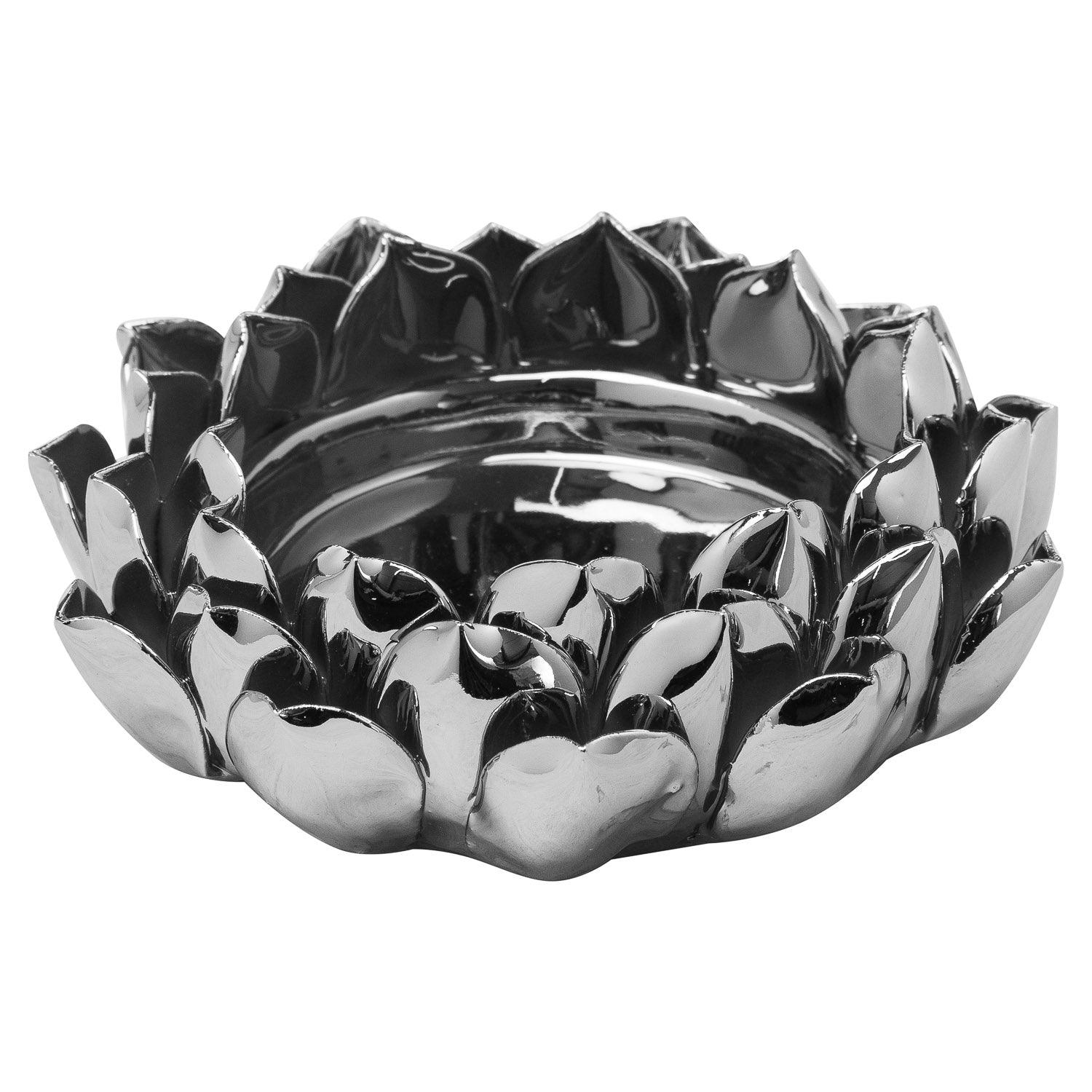Silver Acorn Candle Plate - Vookoo Lifestyle
