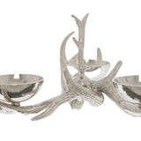 Silver Antler Serving Bowls Ornament - Vookoo Lifestyle