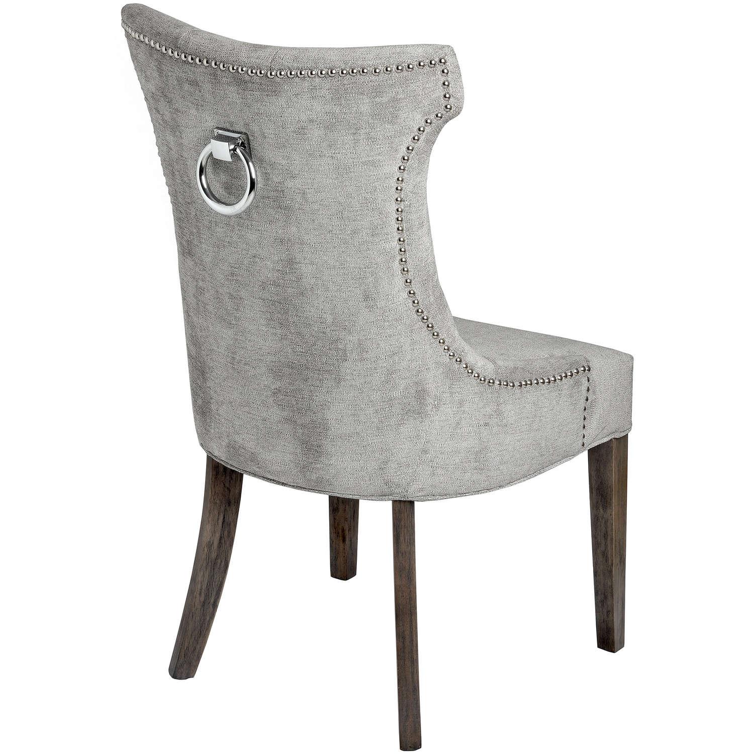 Silver High Wing Ring Backed Dining Chair - Vookoo Lifestyle