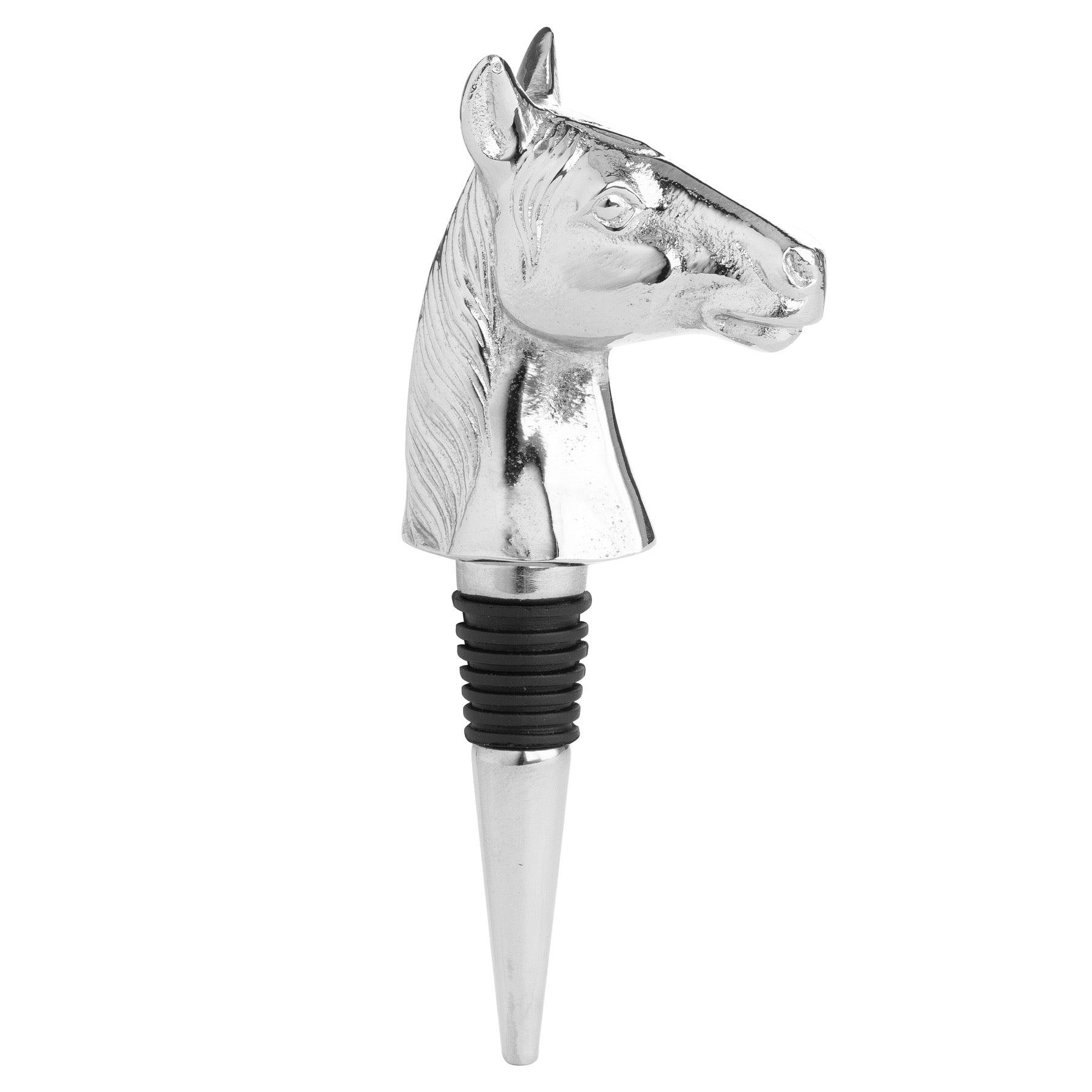 Silver Nickel Horse Bottle Stopper - Vookoo Lifestyle