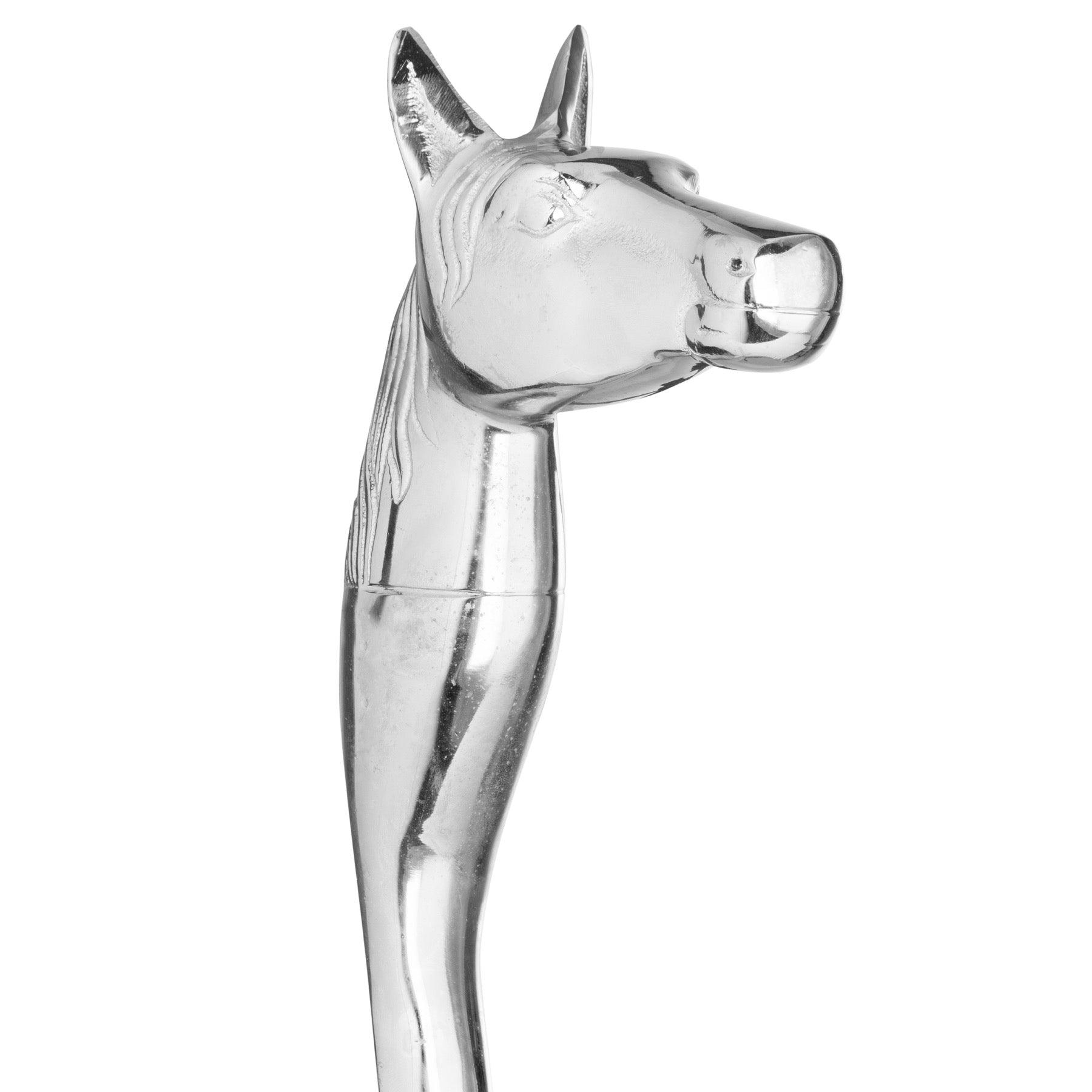 Silver Nickel Horse Head Detail Shoe Horn - Vookoo Lifestyle