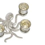 Silver Octopus Four Tealight Holder - Vookoo Lifestyle