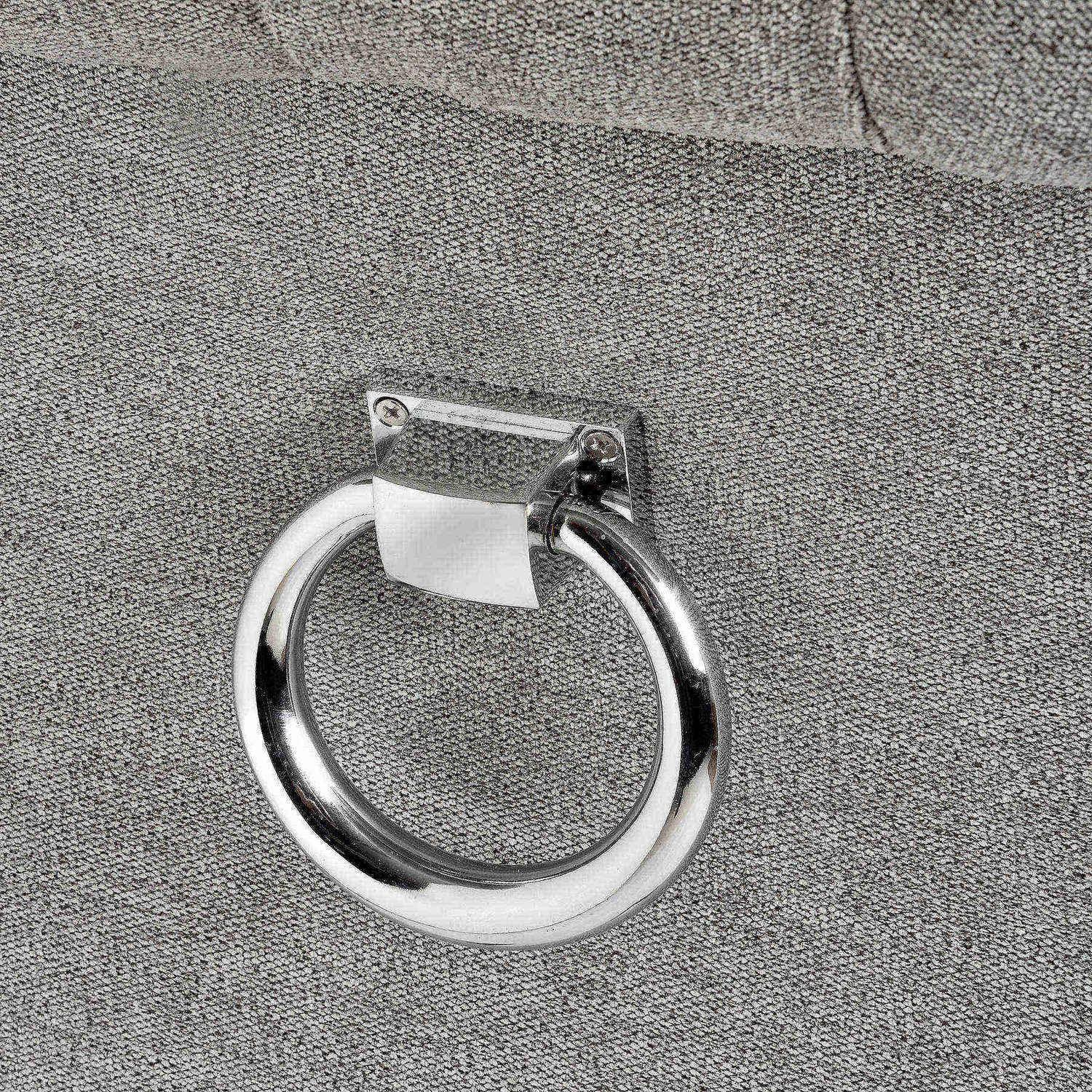 Silver Roll Top Dining Chair With Ring Pull - Vookoo Lifestyle