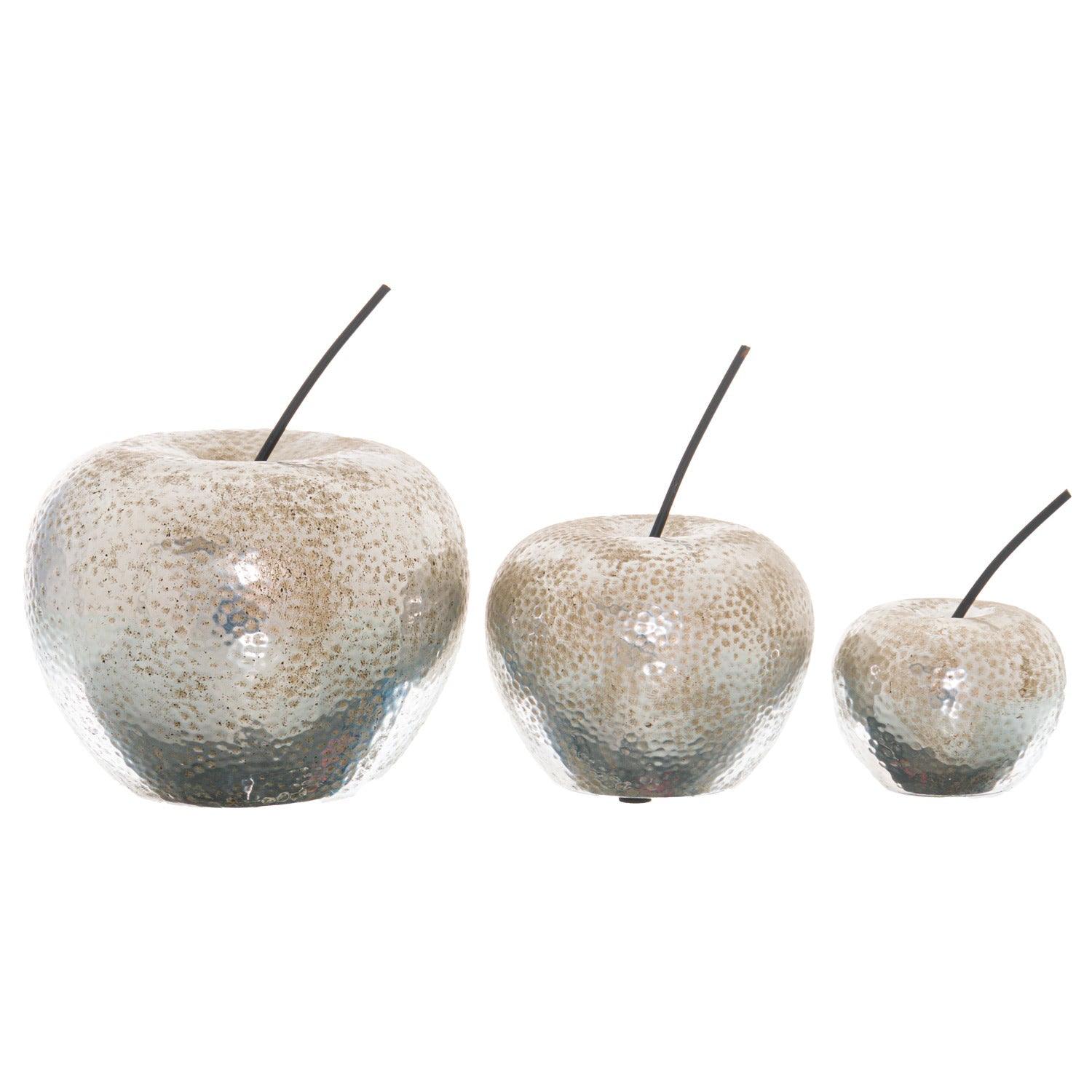 Small Silver Apple Ornament - Vookoo Lifestyle