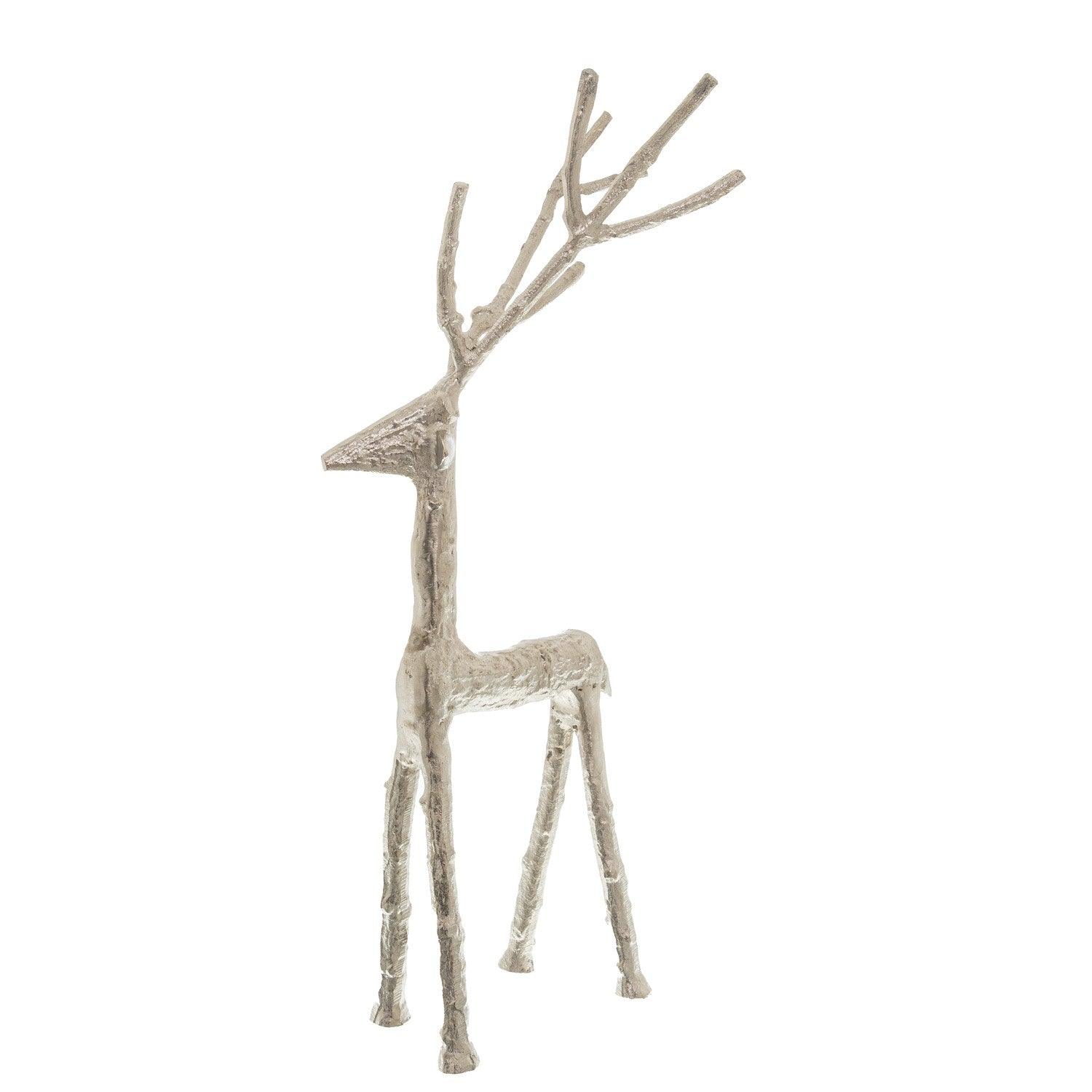 Small Silver Standing Stag Ornament - Vookoo Lifestyle