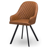 Stockholme Chequered Tan Dining Chair - Vookoo Lifestyle