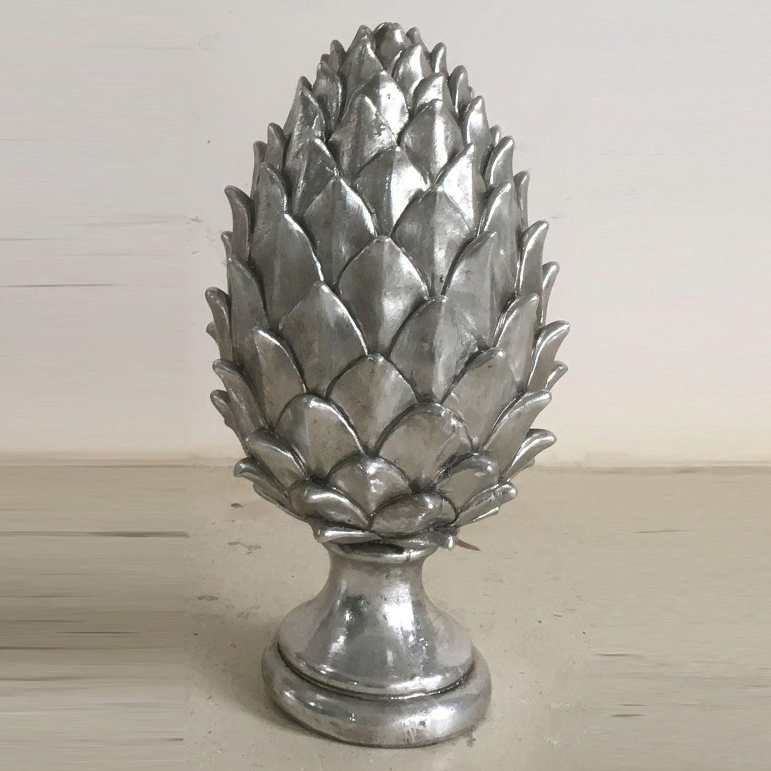 Tall Silver Pinecone Finial - Vookoo Lifestyle