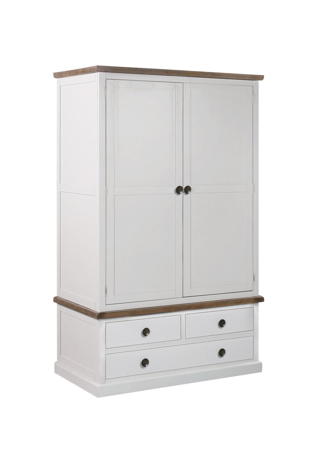 The Hampton CollectionThree Drawer Two Door Wardrobe - Vookoo Lifestyle
