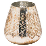 The Noel Collection Burnished Etched Candle Holder Large - Vookoo Lifestyle