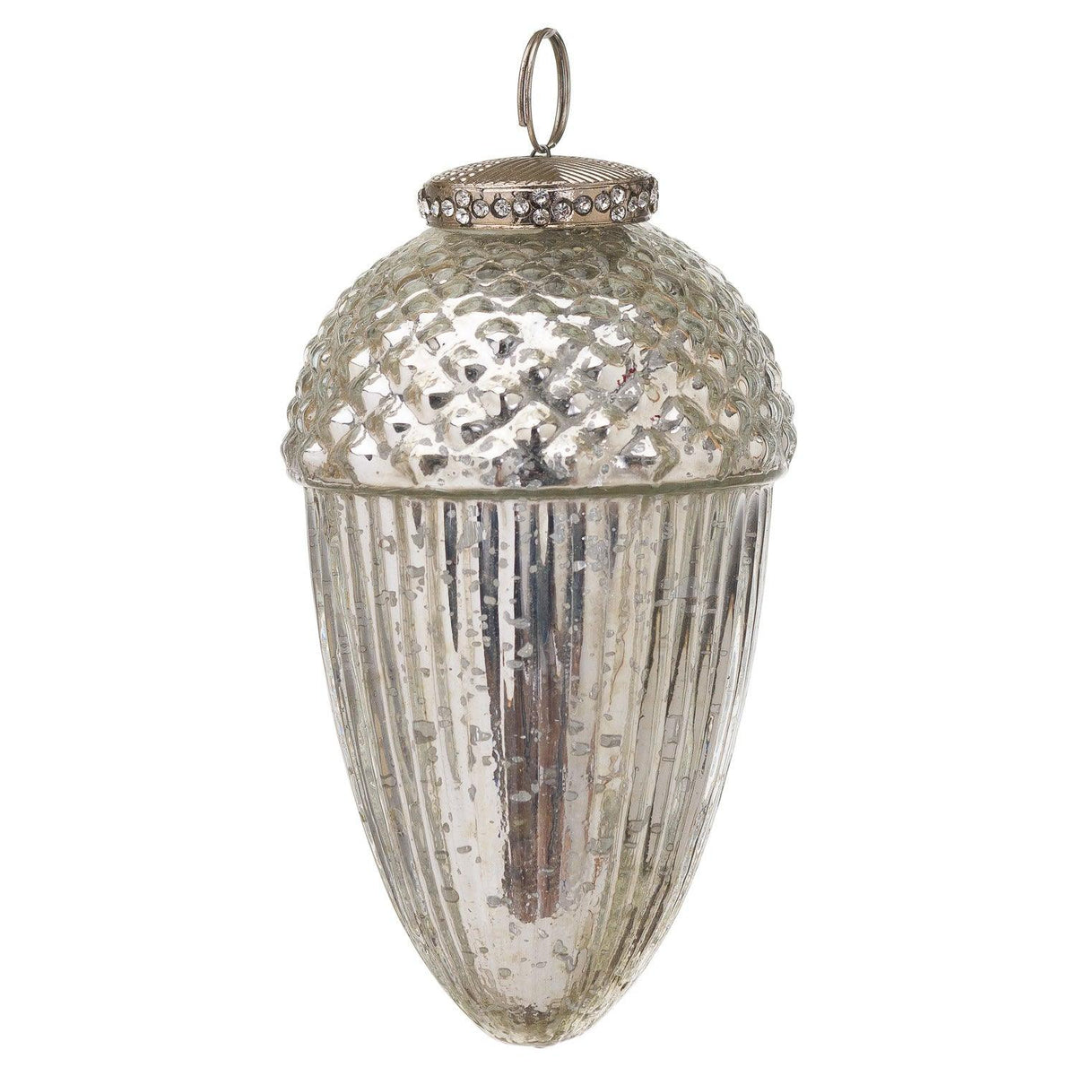 The Noel Collection Silver Large Hanging Acorn Decoration - Vookoo Lifestyle