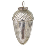 The Noel Collection Silver Large Hanging Acorn Decoration - Vookoo Lifestyle