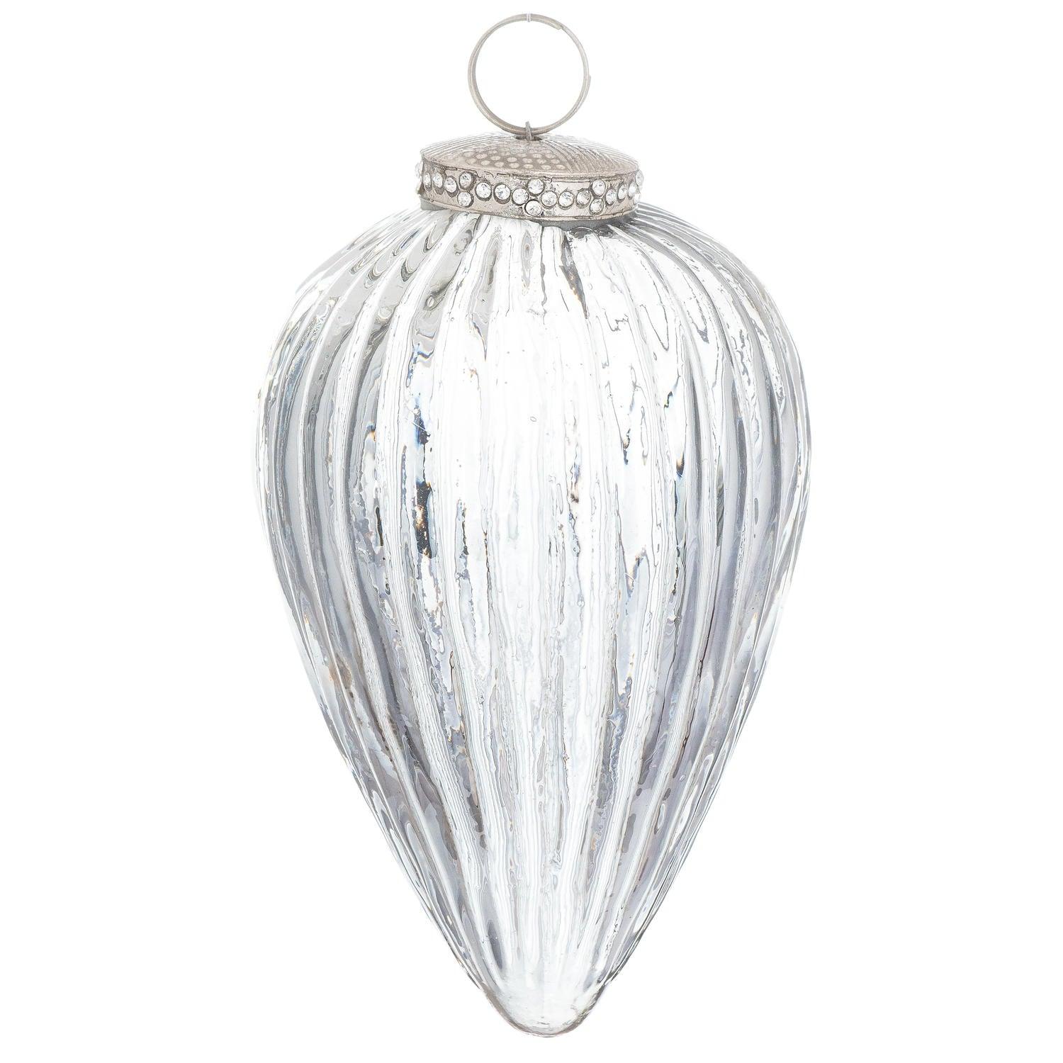 The Noel Collection Smoked Midnight Cone Embellished Bauble - Vookoo Lifestyle