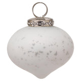 The Noel Collection White Bulbous Christmas Bauble - Vookoo Lifestyle
