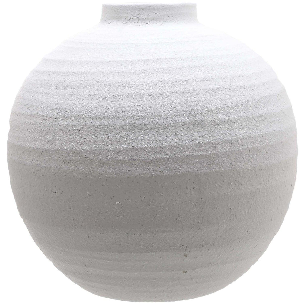 Tiber Large Matt White Ceramic Vase - Vookoo Lifestyle
