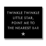 Twinkle Twinkle Silver Foil Plaque - Vookoo Lifestyle