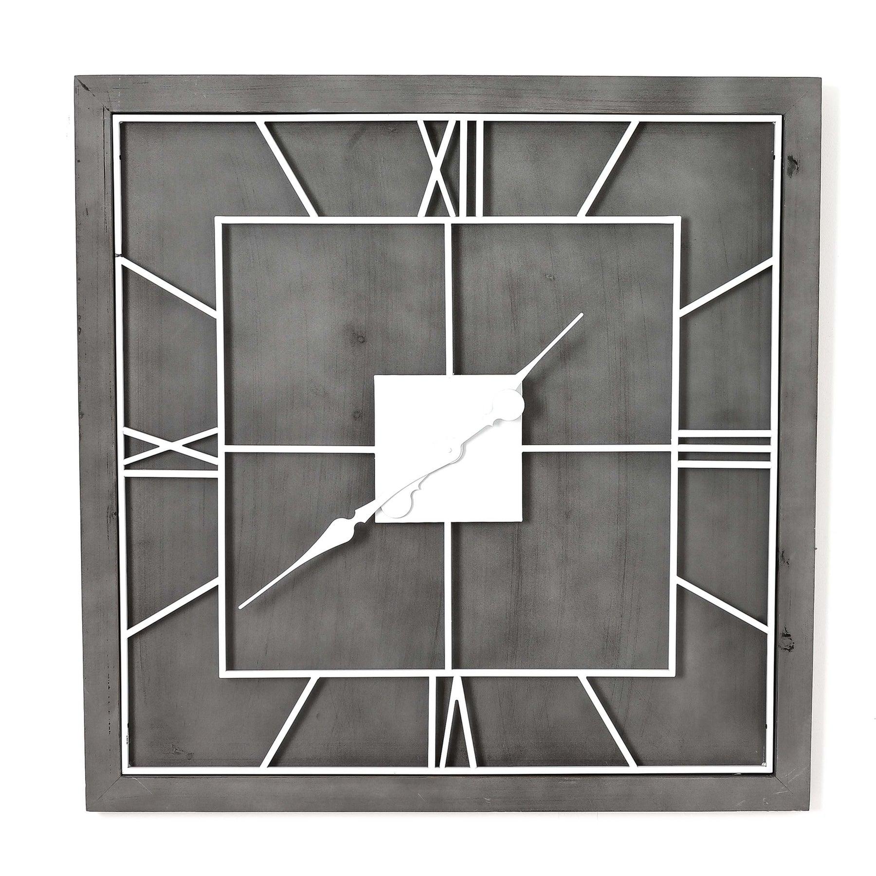 Williston Grey Square Wall Clock - Vookoo Lifestyle