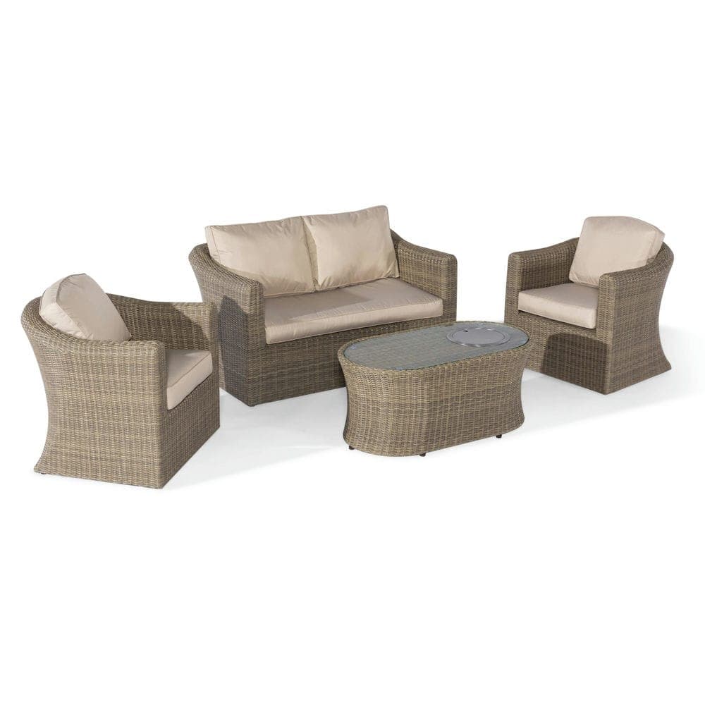 Winchester 2 Seat Sofa Set with Fire Pit Coffee Table - Vookoo Lifestyle