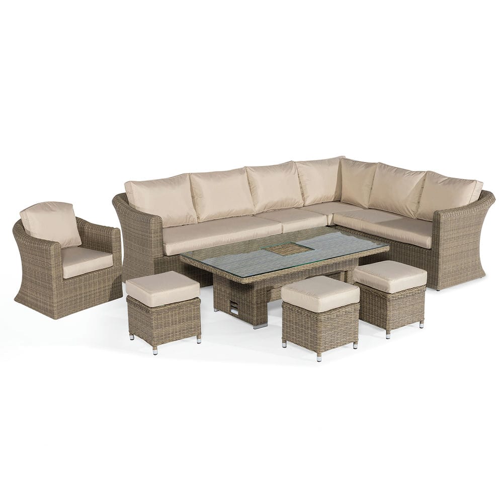 Winchester Deluxe Corner Dining Set with Rising Table and Armchair - Vookoo Lifestyle