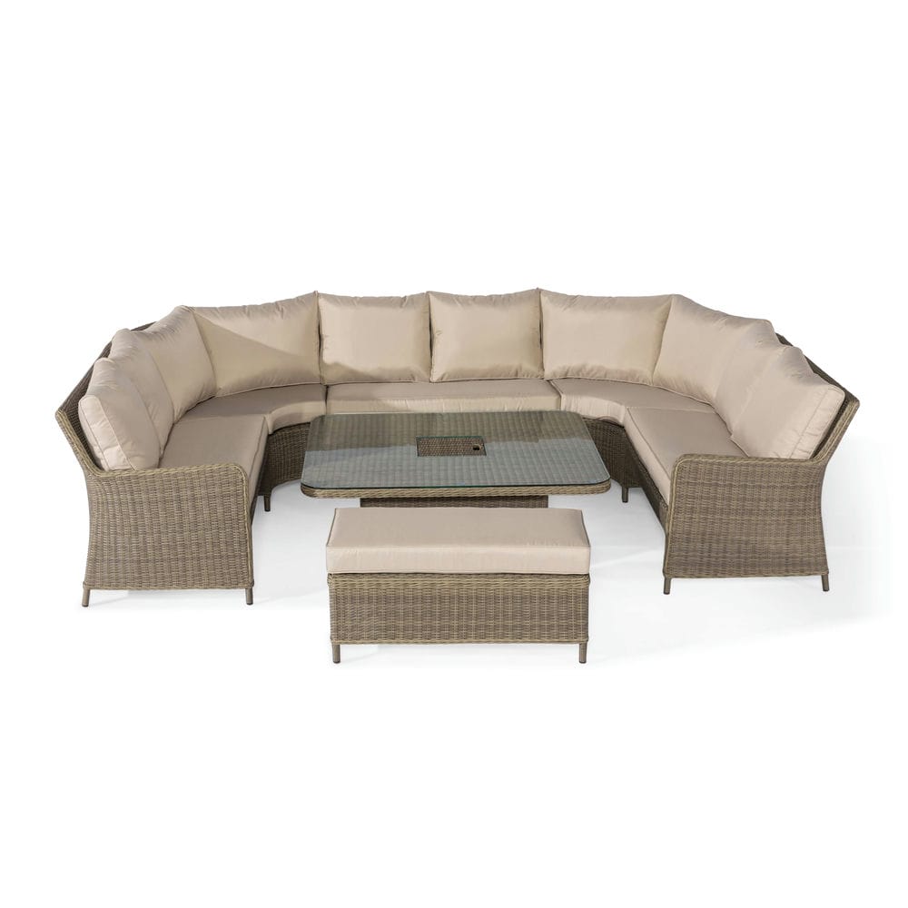 Winchester Royal U Shaped Sofa Set with Rising Table - Vookoo Lifestyle