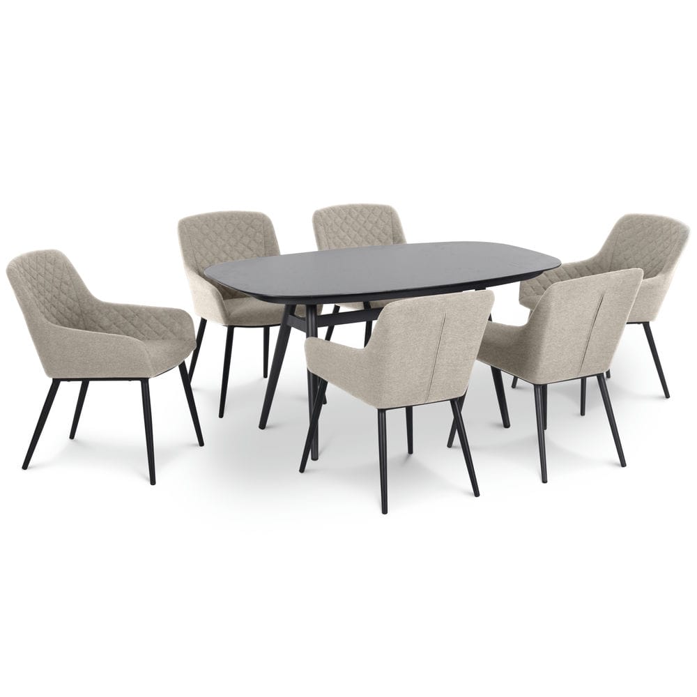 Zest 6 Seat Oval Dining Set - Vookoo Lifestyle