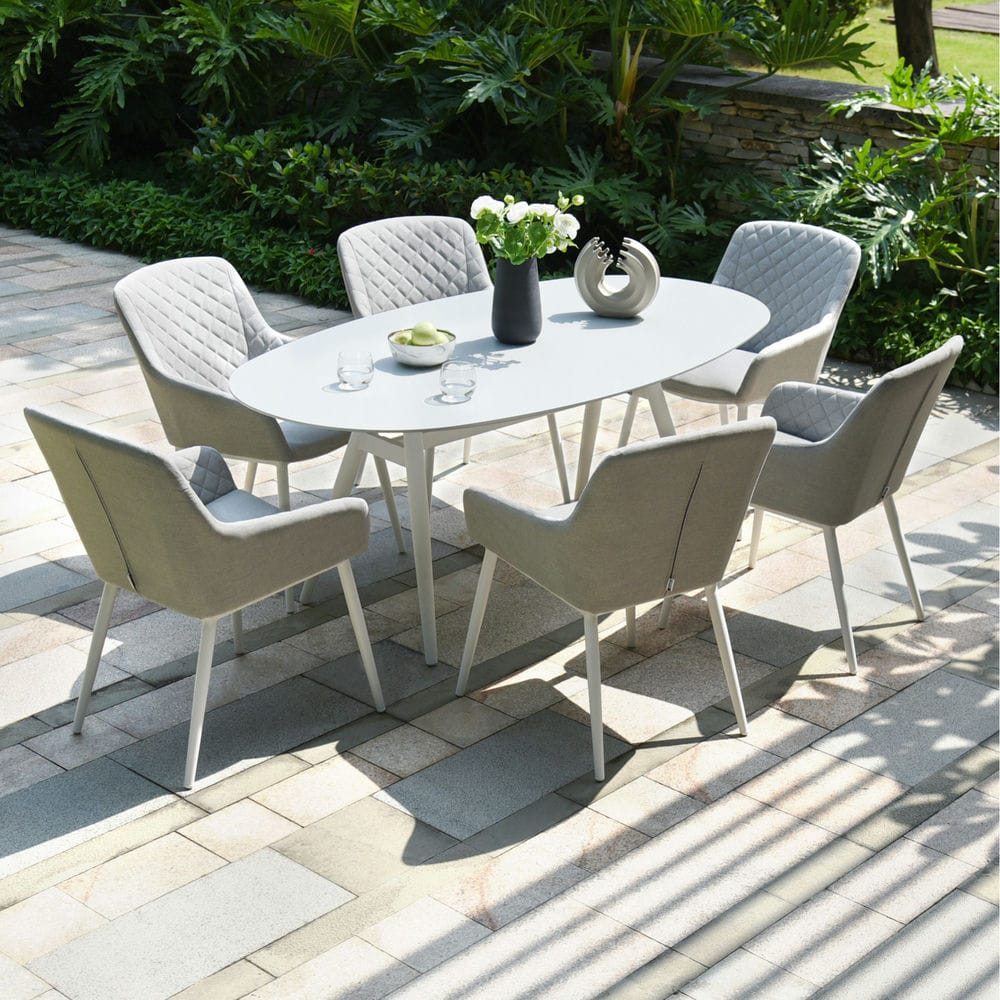 Zest 6 Seat Oval Dining Set - Vookoo Lifestyle