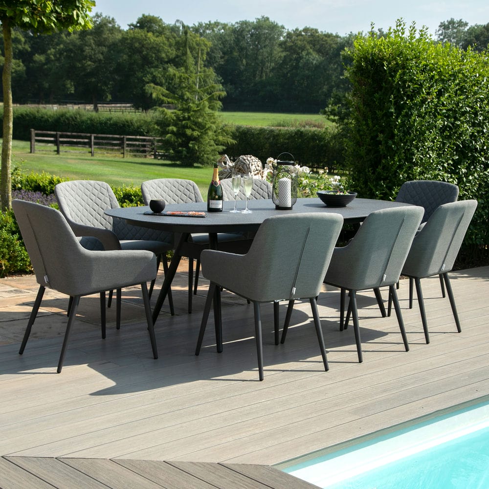 Zest 8 Seat Oval Dining Set - Vookoo Lifestyle