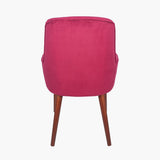 Antoinette Raspberry Velvet Dining Chair Walnut Effect Legs