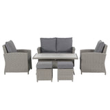 Slate Grey Barbados 2 Seater Lounge Set with Ceramic Top