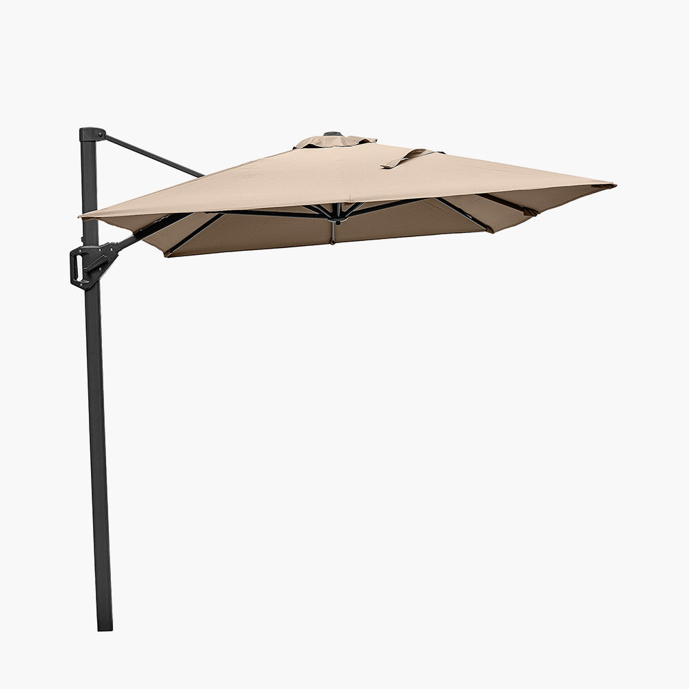Voyager T1 3m x 2m Oblong Free Arm Parasol in Taupe