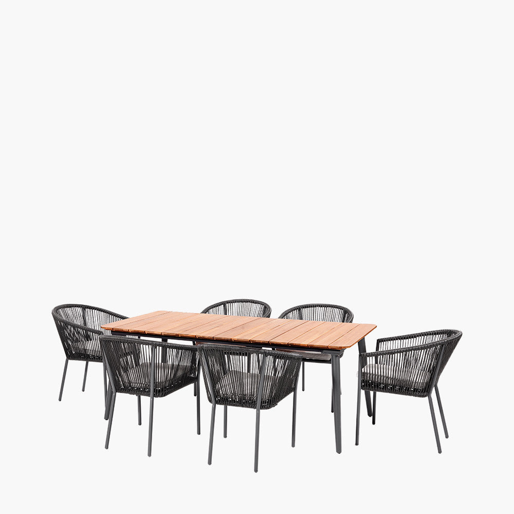 Reims 6 Seat Dining Set in Grey
