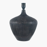 Manaia Antique Black Textured Wood Table Lamp
