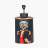 Weimaraner Black Hand Painted Dog Metal Table Lamp