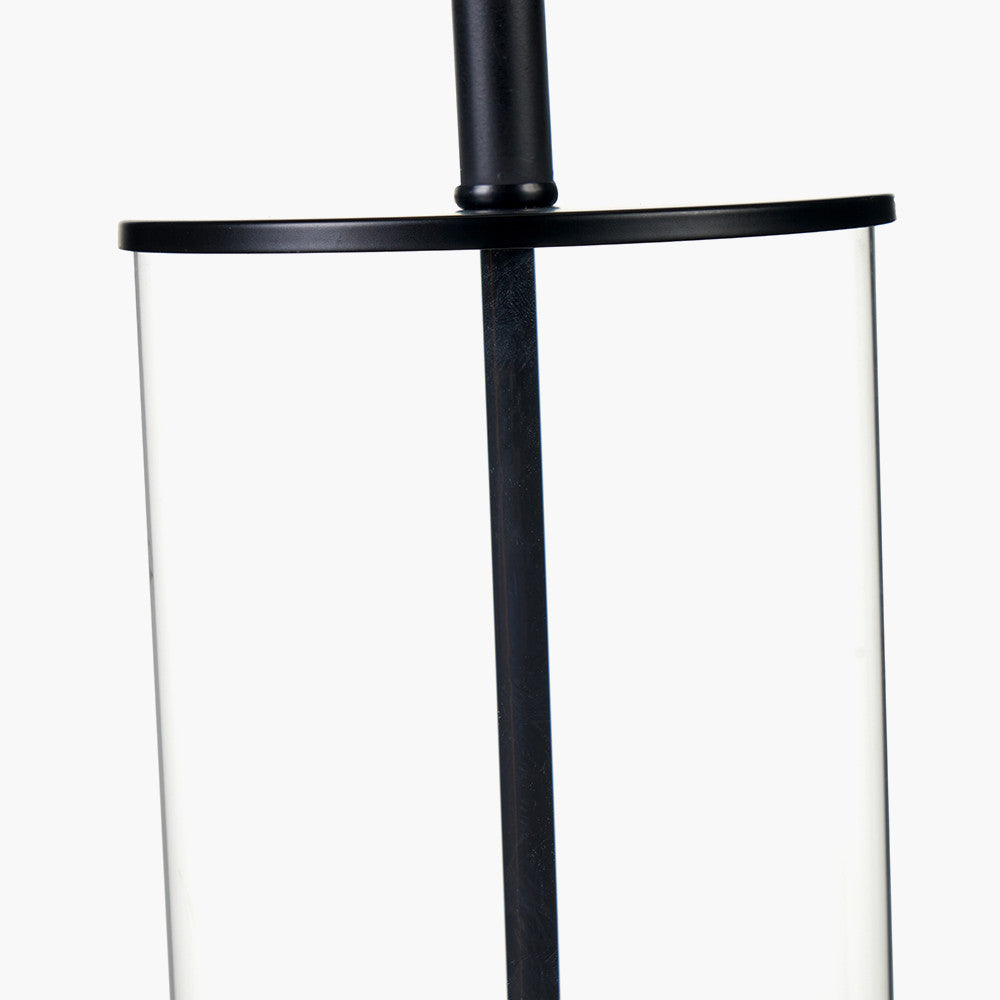 Westwood Clear Glass and Black Metal Table Lamp