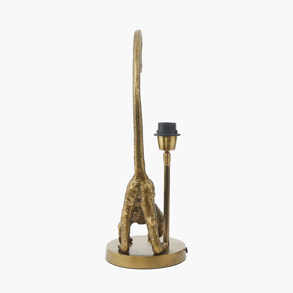 Vervet Antique Brass Metal Monkey Table Lamp