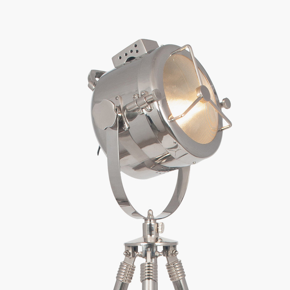 Marine Nickel Searchlight Floor Lamp