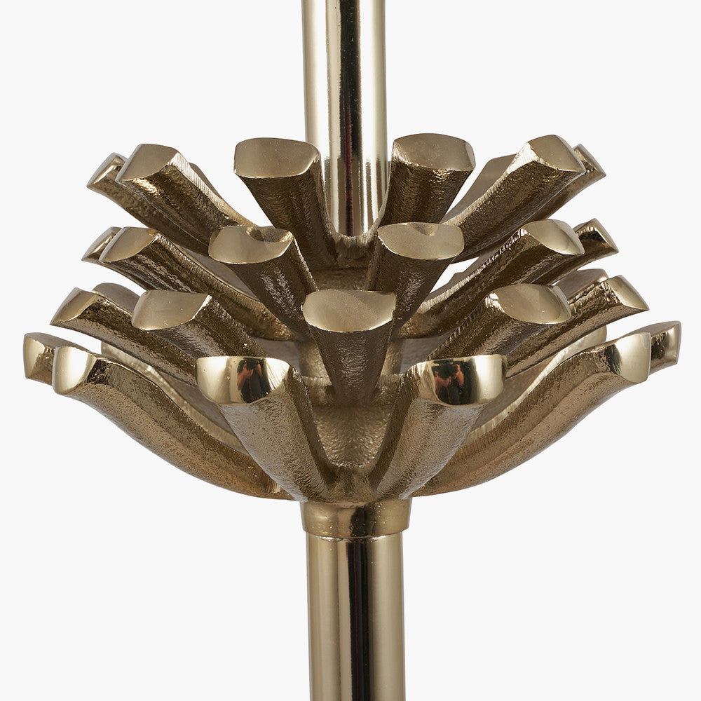 Spruce Champagne Gold Metal Fir Cone Floor Lamp