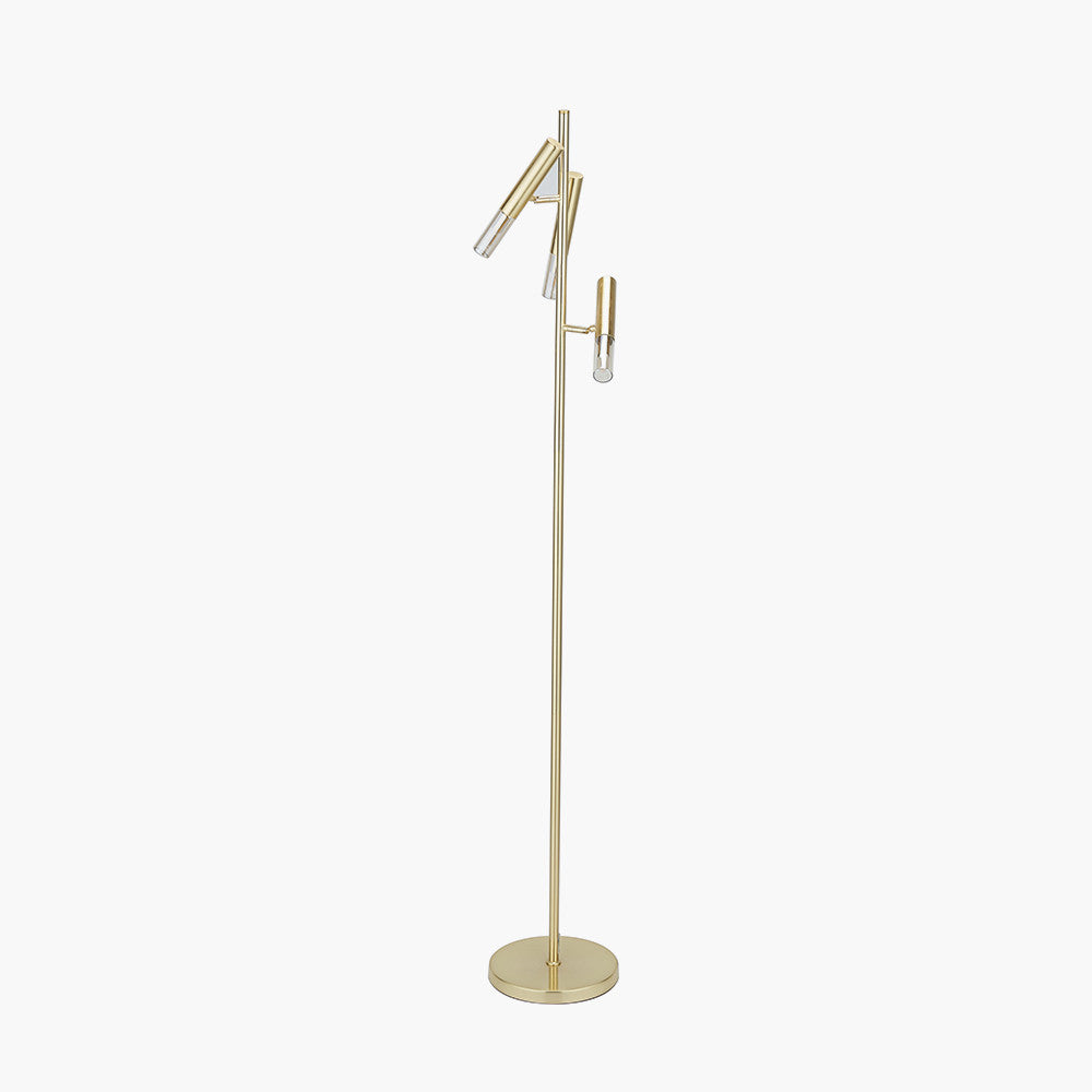 Harper Gold Metal 3 Light Floor Lamp
