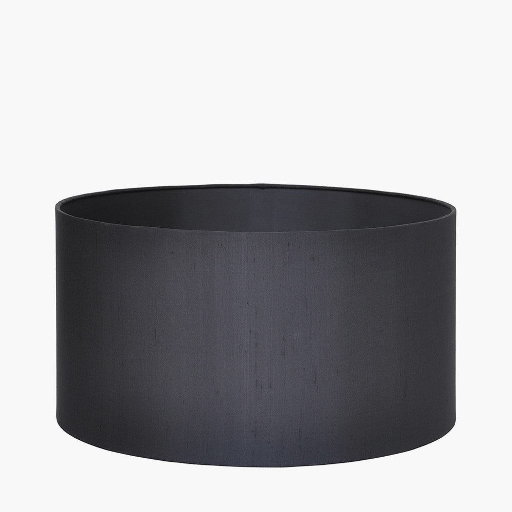 Zara 35cm Black Silk Lined Cylinder Shade