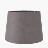 Lys 45cm Steel Grey Self Lined Linen Tapered Cylinder Shade