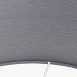 Lino 30cm Steel Grey Self Lined Linen Drum Shade