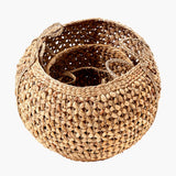 S/3 Woven Water Hyacinth Handled Round Baskets